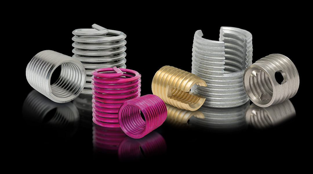 Threaded inserts made of wire and as fixed threaded bushes