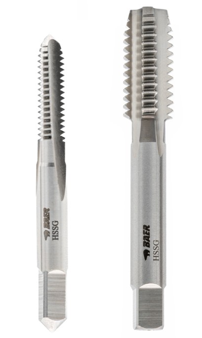 two single-cut taps with coarse threads two single-cut taps with coarse thread, vertical