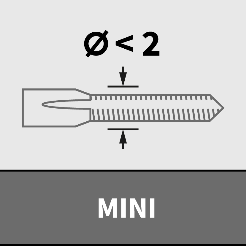 graue Grafik zu Minigewindebohrer