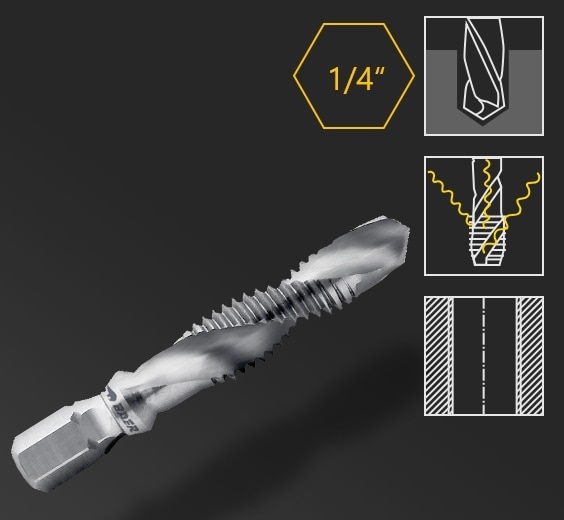 Kombi-Bit-Gewindebohrer im Online-Shop von BAER